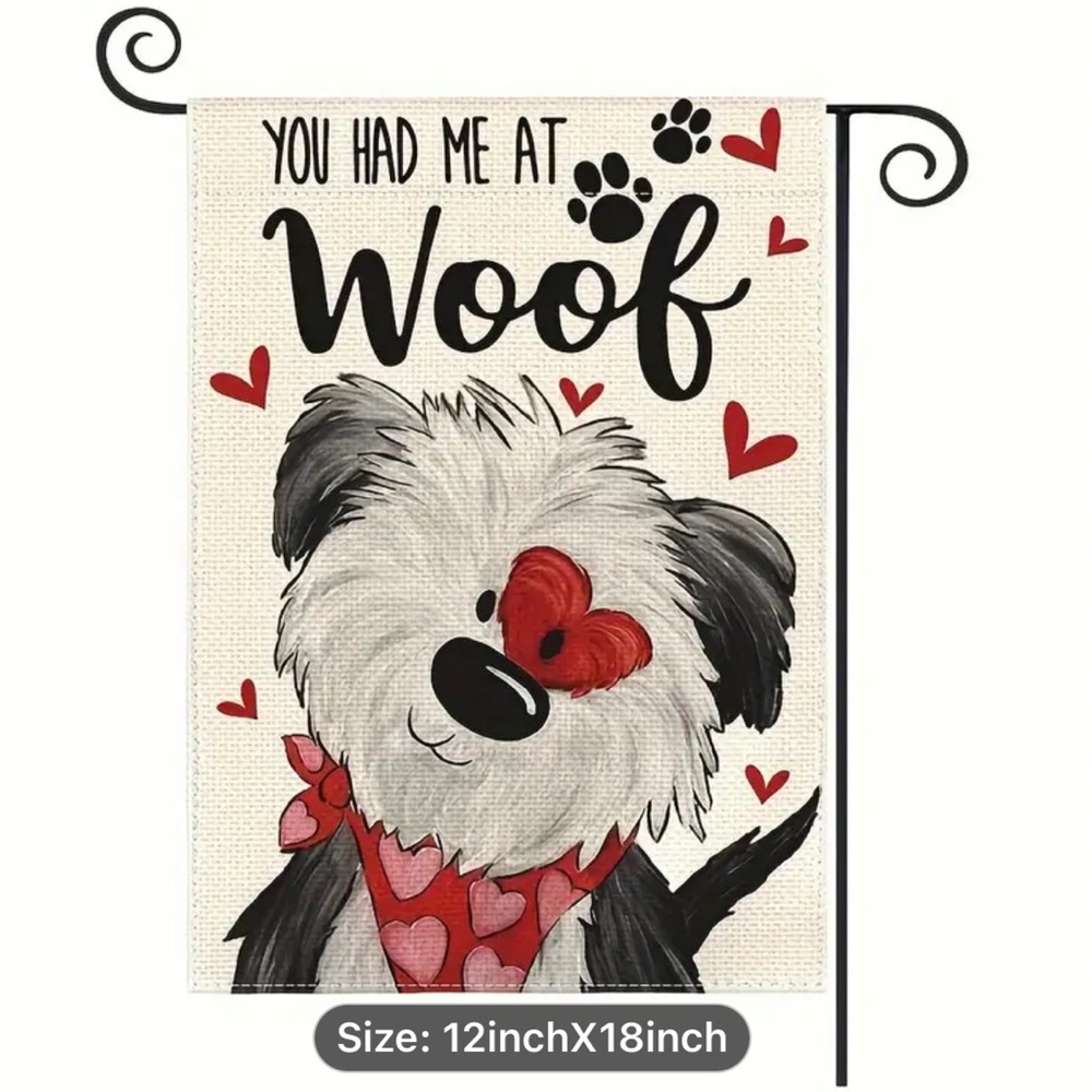 Valentine’s Day Dog Garden Flag